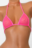 Sheer mesh triangle bikini top