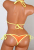 Orange and Yellow Micro Scrunch Butt Bikini