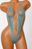 turquoise fishnet sling bikini